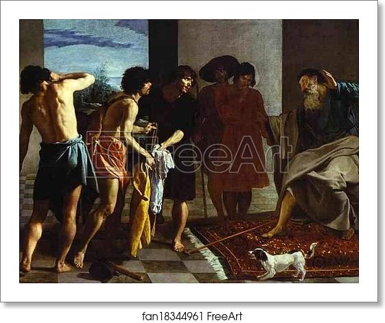 Free art print of Joseph's Bloody Coat Brought to Jacob by Diego Velázquez