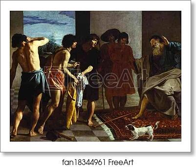 Free art print of Joseph's Bloody Coat Brought to Jacob by Diego Velázquez