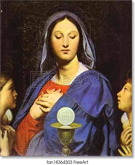 Free art print of The Virgin of the Host by Jean-Auguste-Dominique Ingres