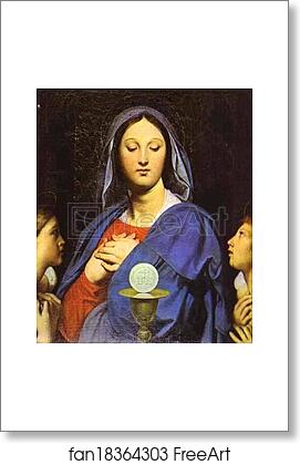 Free art print of The Virgin of the Host by Jean-Auguste-Dominique Ingres