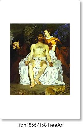 Free art print of The Angels at Christ's Tomb. (Les Anges au tombeau du Christ, Le Christ mort aux anges) by Edouard Manet