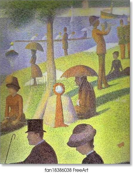 Free art print of A Sunday on La Grande Jatte. Detail by Georges Seurat