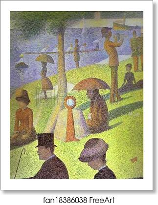 Free art print of A Sunday on La Grande Jatte. Detail by Georges Seurat