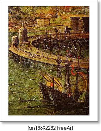 Free art print of The Bay of Naples. Detail by Pieter Bruegel The Elder