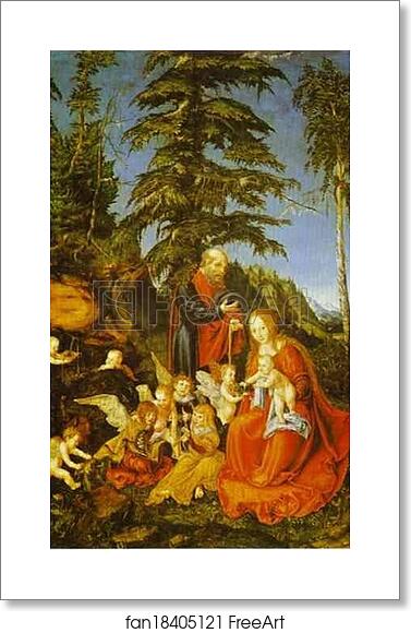 Free art print of Rest on the Flight to Egypt by Lucas Cranach The Elder