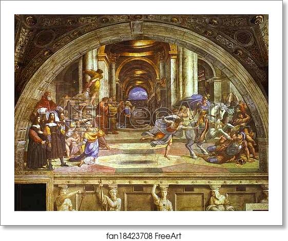 Free art print of The Expulsion of Heliodorus by Raphael Free art print of The Expulsion of Heliodorus by Raphael