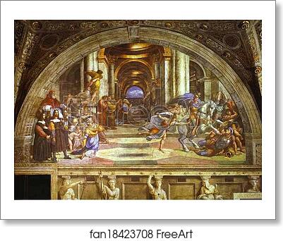 Free art print of The Expulsion of Heliodorus by Raphael