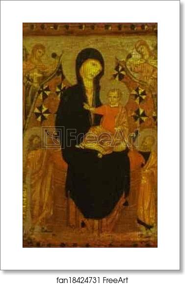 Free art print of Madonna and Child with the Baptist and St. Peter by Cimabue Free art print of Madonna and Child with the Baptist and St. Peter by Cimabue