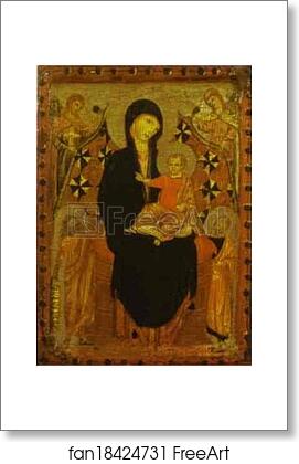Free art print of Madonna and Child with the Baptist and St. Peter by Cimabue