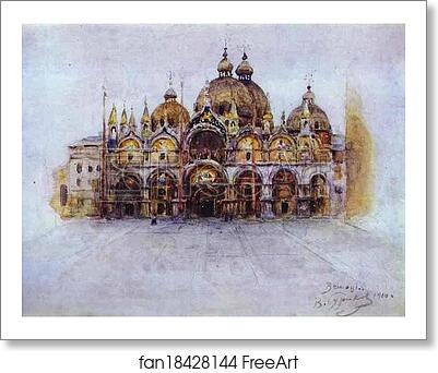 Free art print of St. Mark Cathedral. Venice by Vasily Surikov