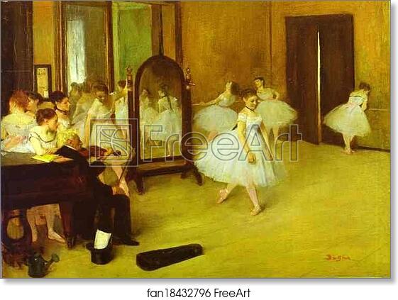 Free art print of Dance Class by Edgar Degas