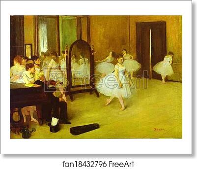 Free art print of Dance Class by Edgar Degas