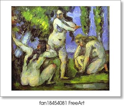 Free art print of Three Bathers by Paul Cézanne