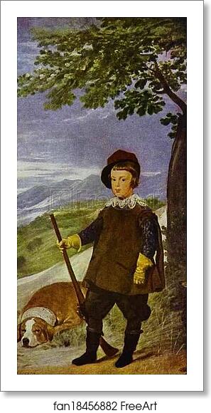 Free art print of Prince Baltasar Carlos as a Hunter by Diego Velázquez