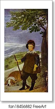 Free art print of Prince Baltasar Carlos as a Hunter by Diego Velázquez