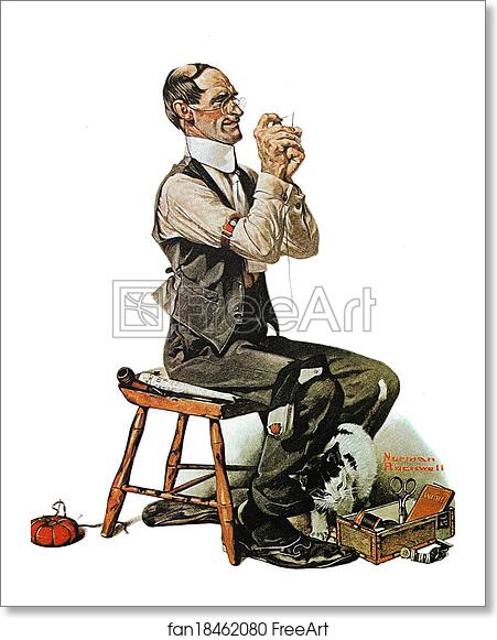 Free art print of Threading a Needle by Norman Rockwell Free art print of Threading a Needle by Norman Rockwell