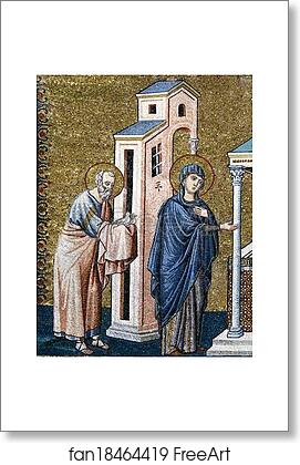 Free art print of Presentation in the Temple. Detail by Pietro Cavallini