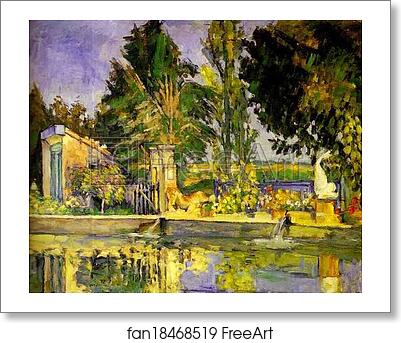 Free art print of Jas de Bouffan, the Pool (Jas de Bouffan, le bassin) by Paul Cézanne