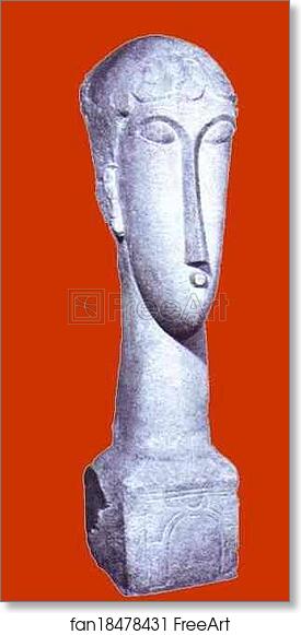 Free art print of Stone Head by Amedeo Modigliani