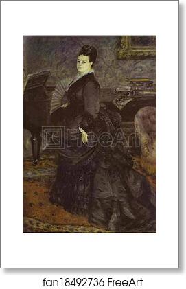 Free art print of Portrait of a Woman (Mme. Georges Hartmann?) by Pierre-Auguste Renoir