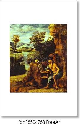 Free art print of St. Jerome in the Desert by Giovanni Battista Cima, Called Cima Da Conegliano
