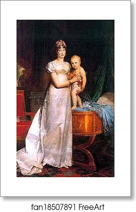 Free art print of Marie-Louise, Empress of France with Her son Napoleon II, King of Rome by Baron François-Pascal-Simon Gérard