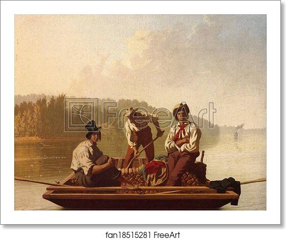 Free art print of Boatmen on the Missouri by George Caleb Bingham