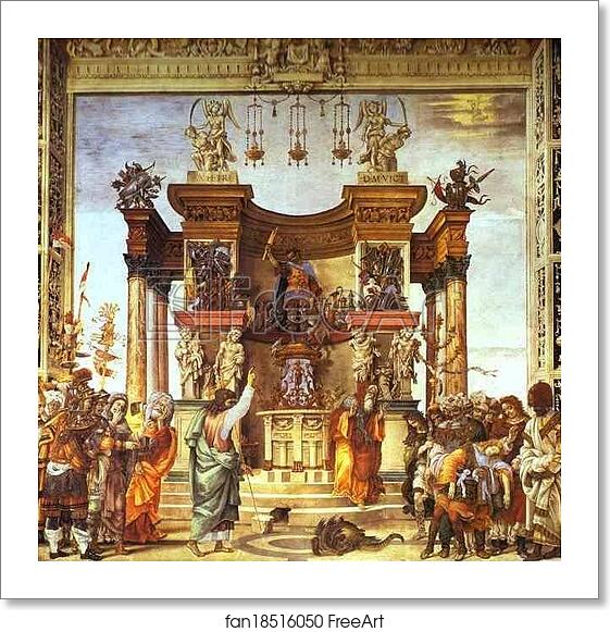 Free art print of Life of St. Philip: St. Philip Exorcising in the Temple of Hieropolis by Filippino Lippi