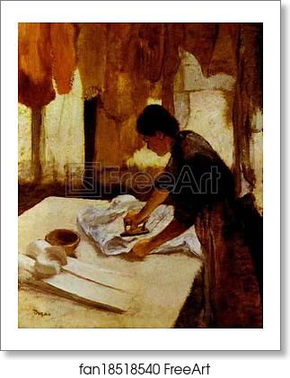 Free art print of Woman Ironing by Edgar Degas