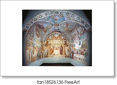 Free art print of Overall view of the Tabernacle of the Madonna delle Tosse by Benozzo Gozzoli