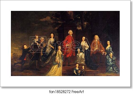Free art print of The Eliot Family by Sir Joshua Reynolds