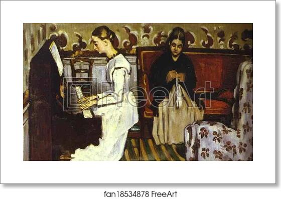 Free art print of Girl at the Piano (Overture to Tannhäuser). Portrait of the Artist's Sister and Mother by Paul Cézanne Free art print of Girl at the Piano (Overture to Tannhäuser). Portrait of the Artist's Sister and Mother by Paul Cézanne