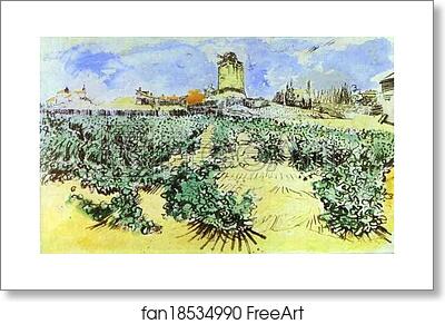 Free art print of High Hill by Vincent Van Gogh
