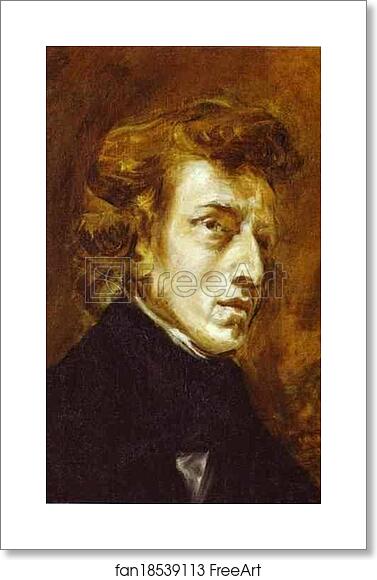 Free art print of Frédéric Chopin by Eugène Delacroix