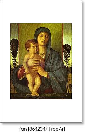 Free art print of Madonna with Trees by Giovanni Bellini
