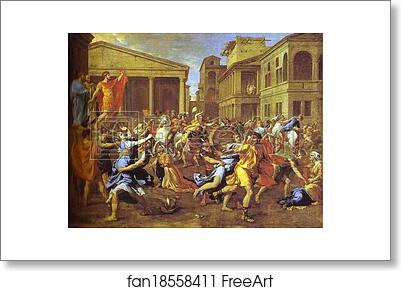 Free art print of The Rape of the Sabines by Nicolas Poussin