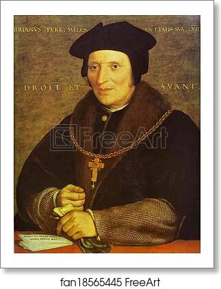 Free art print of Portrait of Sir Brian Tuke by Hans Holbein The Younger