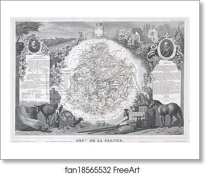 Free art print of Dept. De La Sarthe. by Victor Jules Levasseur Free art print of Dept. De La Sarthe. by Victor Jules Levasseur