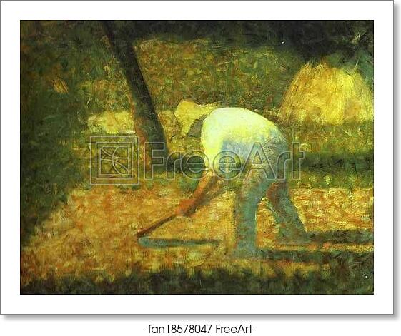 Free art print of Peasant with a Hoe by Georges Seurat Free art print of Peasant with a Hoe by Georges Seurat
