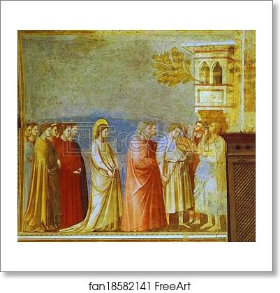 Free art print of The Marriage Procession of the Virgin by Giotto