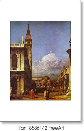 Free art print of The Piazzetta: Looking North by Giovanni Antonio Canale, Called Canaletto