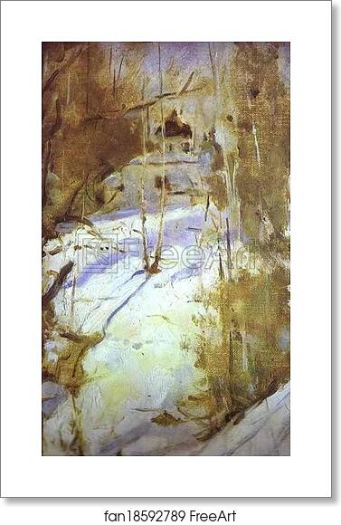 Free art print of Winter in Abramtsevo. The Church by Valentin Serov Free art print of Winter in Abramtsevo. The Church by Valentin Serov