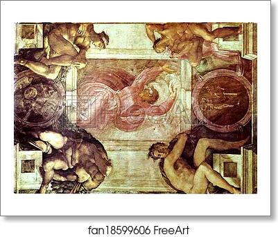 Free art print of The Separation of Light and Darkness by Michelangelo
