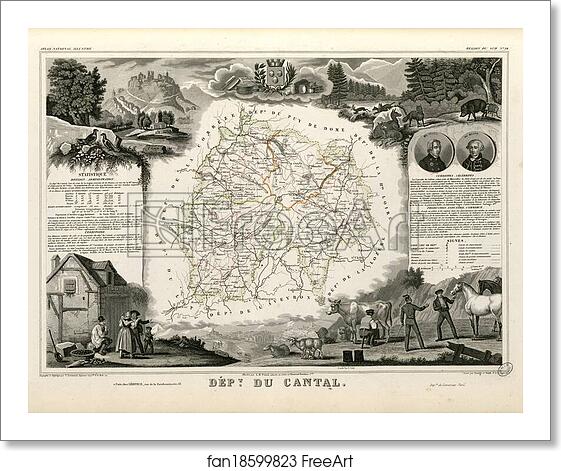 Free art print of Dépt. du Cantal (région du sud) by Victor Jules Levasseur Free art print of Dépt. du Cantal (région du sud) by Victor Jules Levasseur