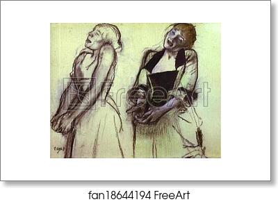 Free art print of Two Studies of Cafe Concert Singers by Edgar Degas
