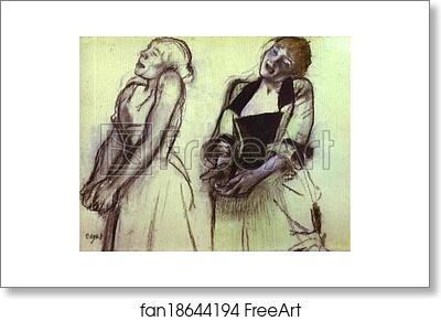 Free art print of Two Studies of Cafe Concert Singers by Edgar Degas Free art print of Two Studies of Cafe Concert Singers by Edgar Degas