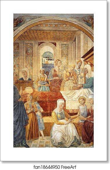 Free art print of Tabernacle of the Visitation: Birth of Mary by Benozzo Gozzoli Free art print of Tabernacle of the Visitation: Birth of Mary by Benozzo Gozzoli