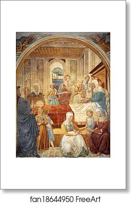 Free art print of Tabernacle of the Visitation: Birth of Mary by Benozzo Gozzoli