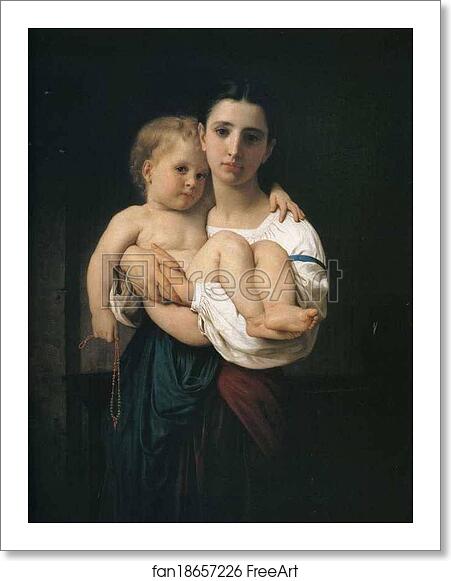 Free art print of The Elder Sister by William-Adolphe Bouguereau Free art print of The Elder Sister by William-Adolphe Bouguereau