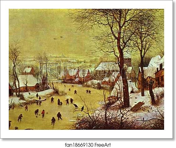 Free art print of Winter Landscape with Skaters by Pieter Bruegel The Elder Free art print of Winter Landscape with Skaters by Pieter Bruegel The Elder